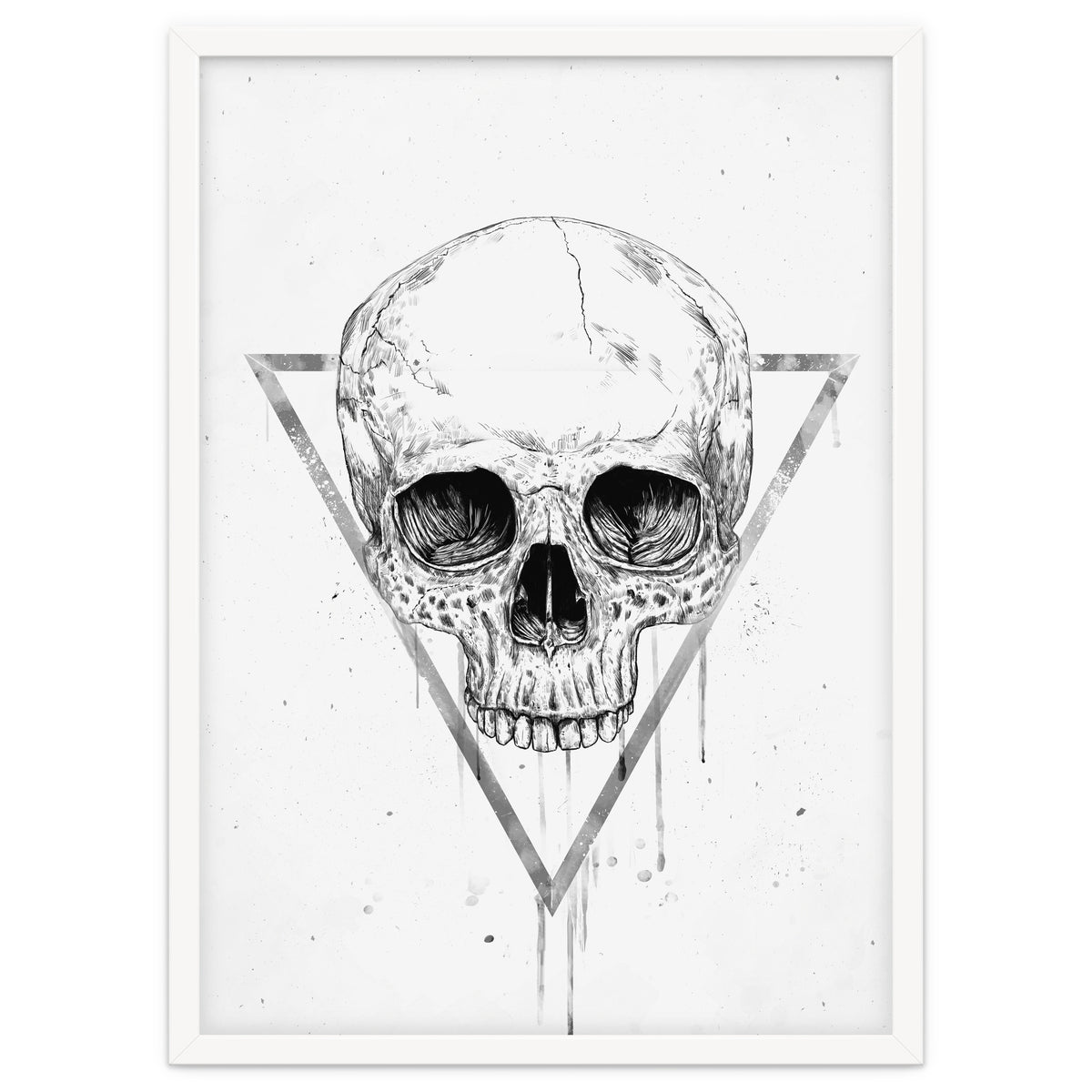 Skull In A Triangle (bw)