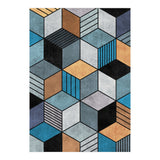 Colorful Concrete Cubes 2 - Blue, Grey, Brown (Print Only) thumbnail