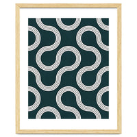 My Favorite Geometric Patterns No.35 - Green Tinted Navy Blue