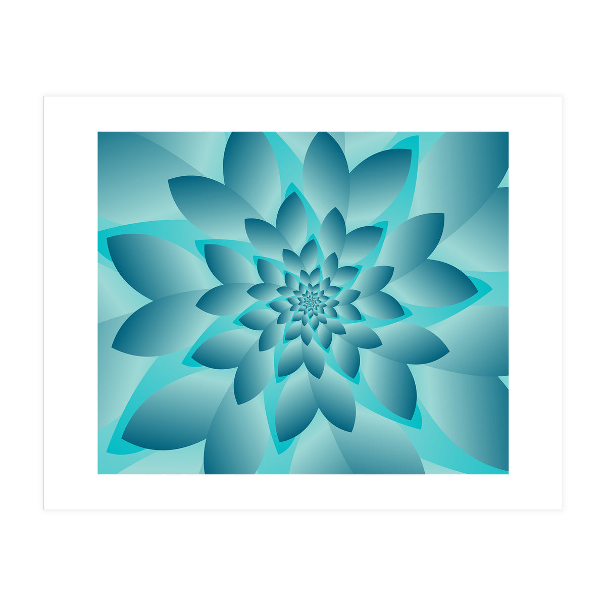 Abstract Modern Optical Illusion Floral Design Art (Print Only)
