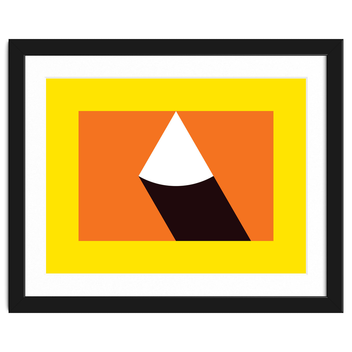 Geometric Shapes No. 47 - orange, black & yellow