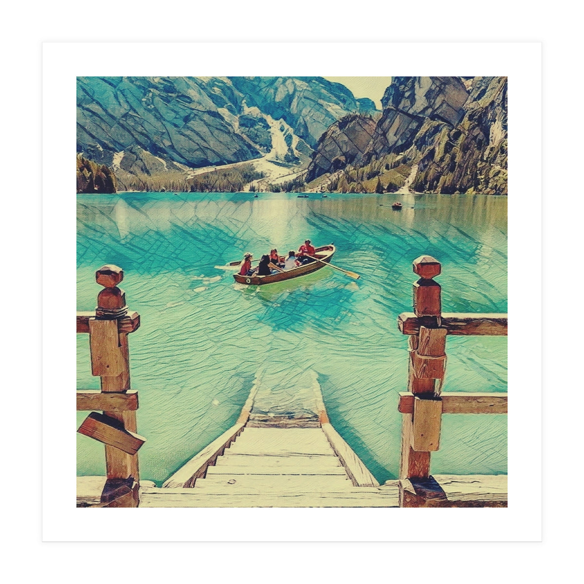 Boat Tour Italian Lake (Print Only)