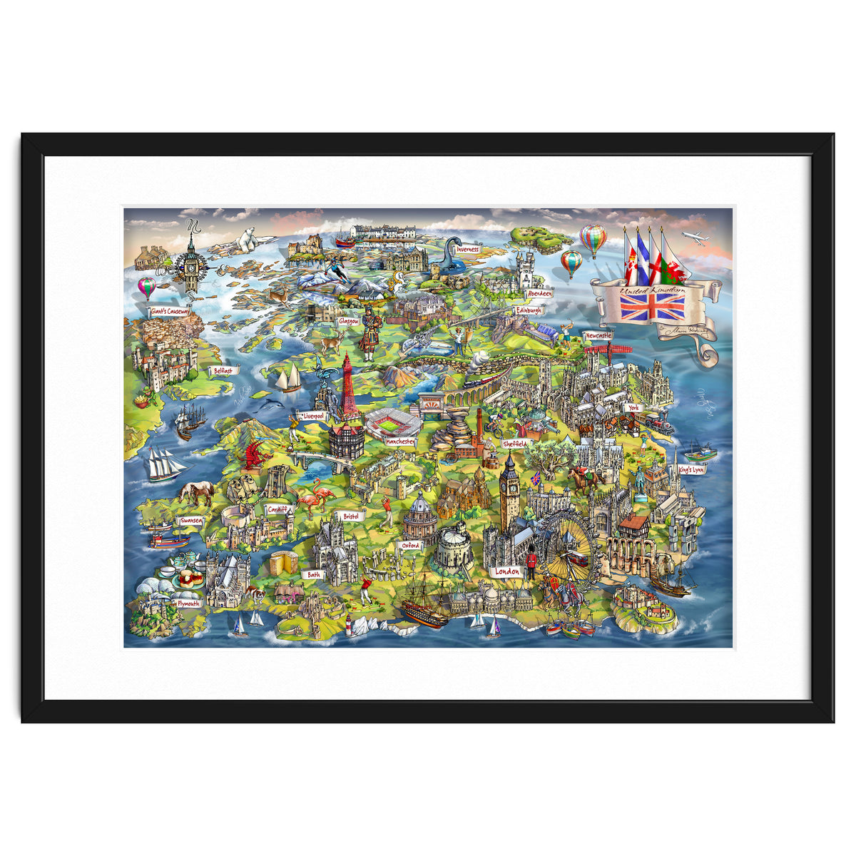 Illustrated Map Of The United Kingdom