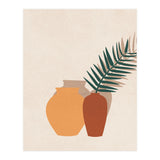 Tropical Palm Leaf Pottery Minimal Boho (Print Only) thumbnail