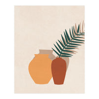 Tropical Palm Leaf Pottery Minimal Boho (Print Only)