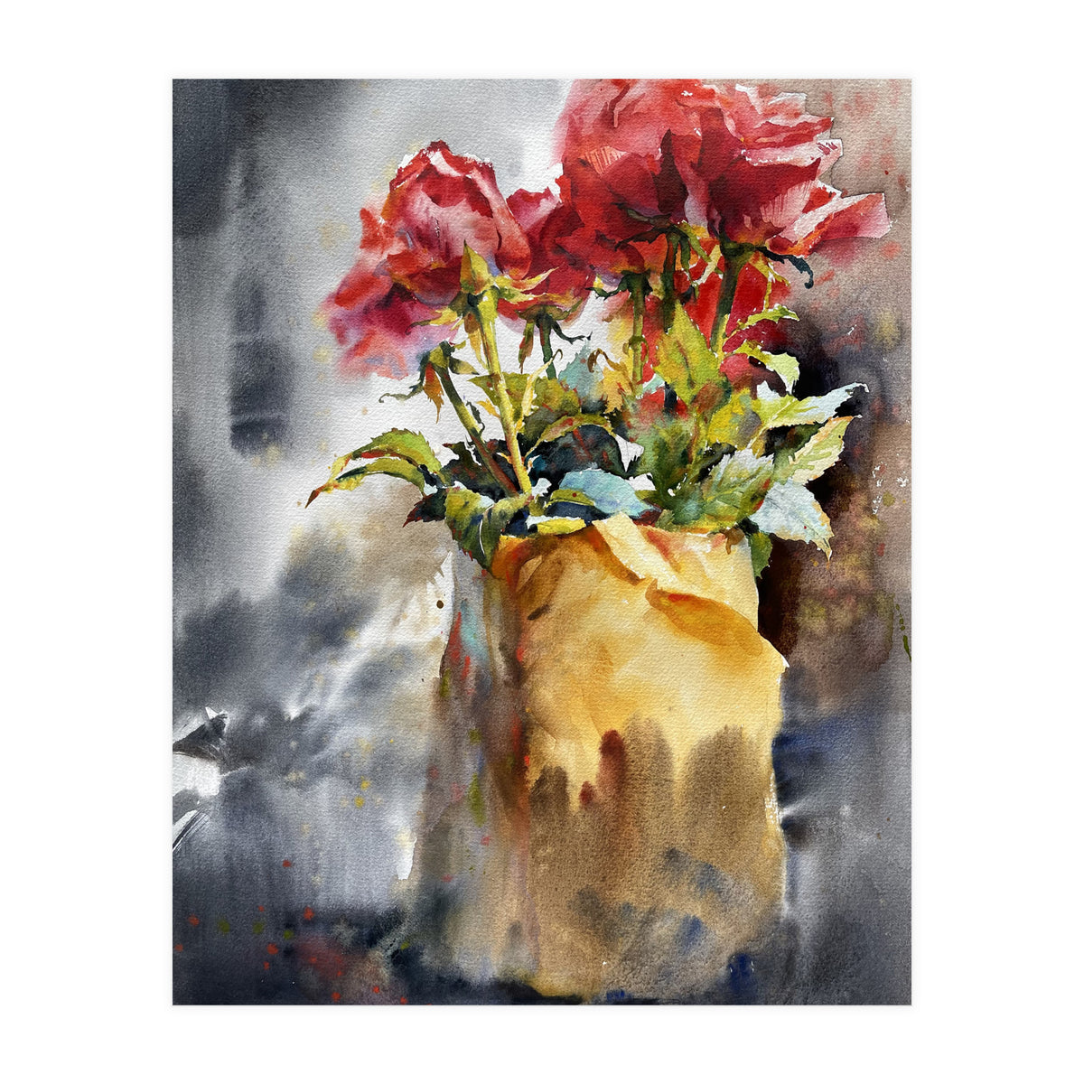 Bouquet of red roses (Print Only)