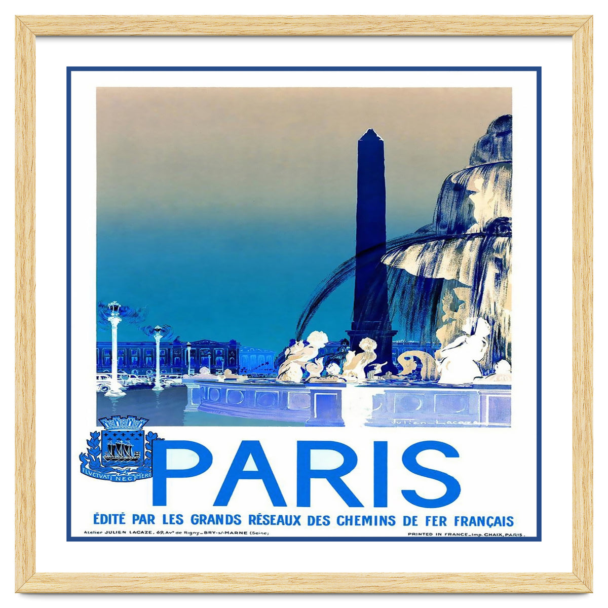Travel Poster Paris Vintage