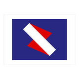 Geometric Shapes No. 68 - red & royal blue (Print Only) thumbnail