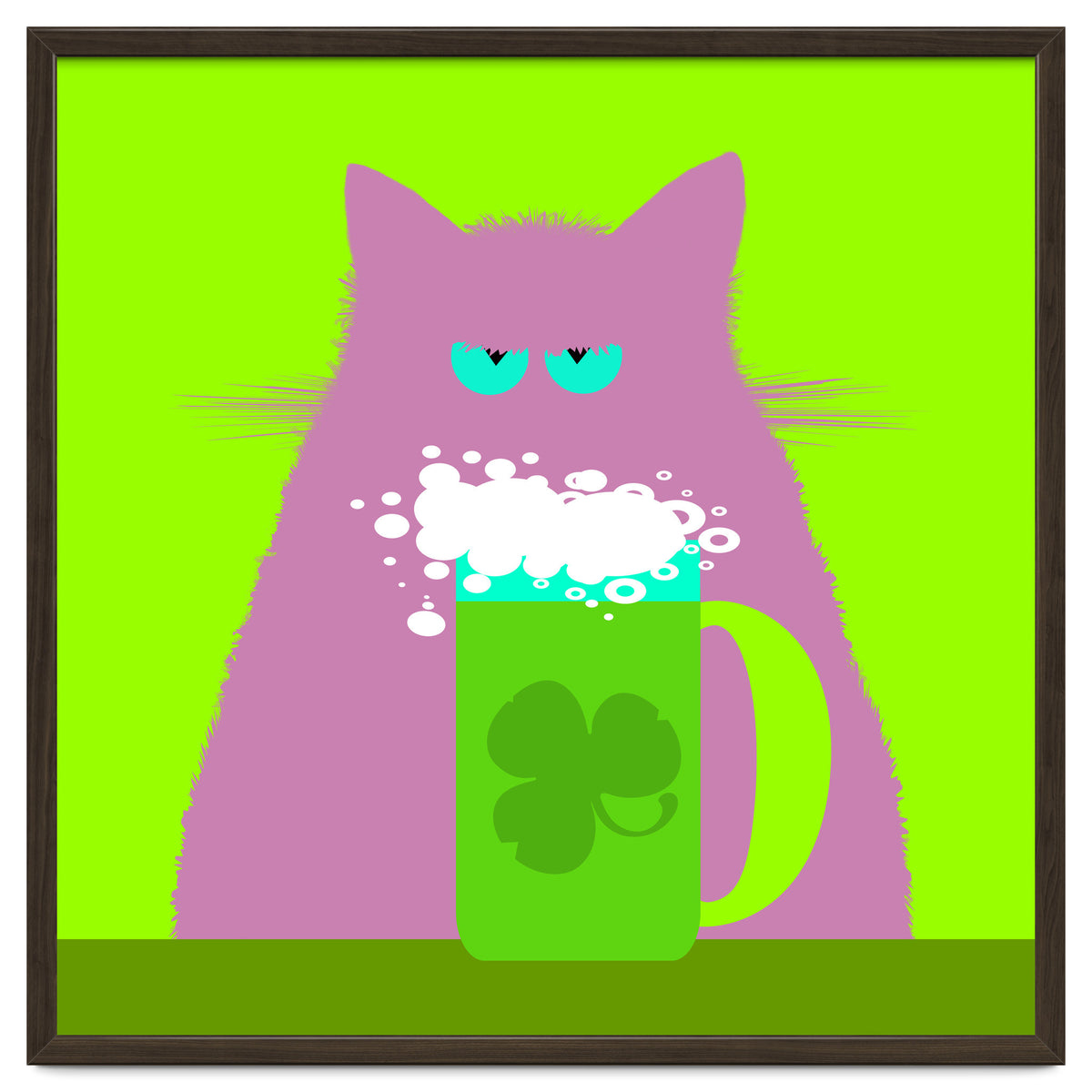Saint Patrick's Day Lilac Cat