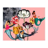 Mermaid Floral with moon (Print Only) thumbnail