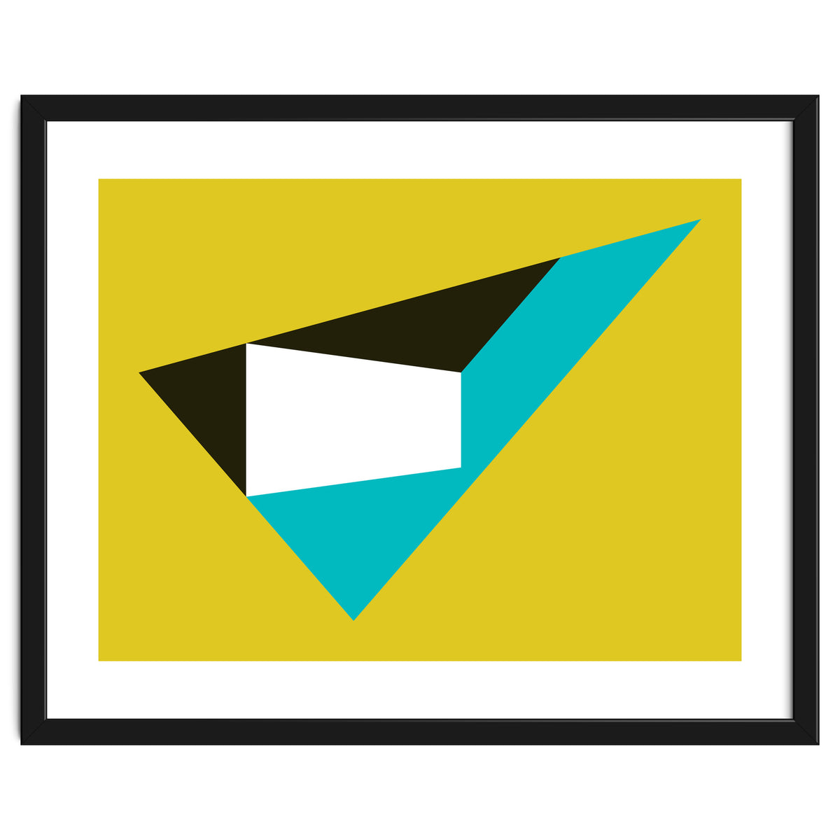 Geometric Shapes No. 39 - mustard & turquoise