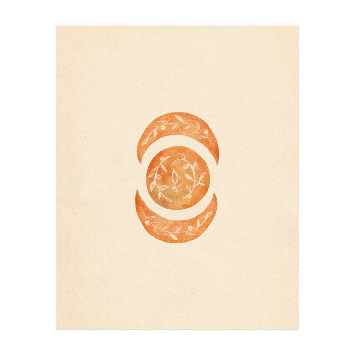 Botanical moon shapes (Print Only)