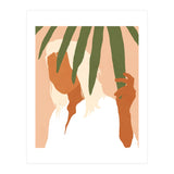 Musafir | Traveler Feminism Woman of Color in White Shirt | Palm Tropical Minimal Bohemian Fashion (Print Only) thumbnail