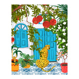 Cheetah Home, Morocco Architecture Illustration, Greece Cats Tropical Urban Jungle Pomegranate  (Print Only) thumbnail