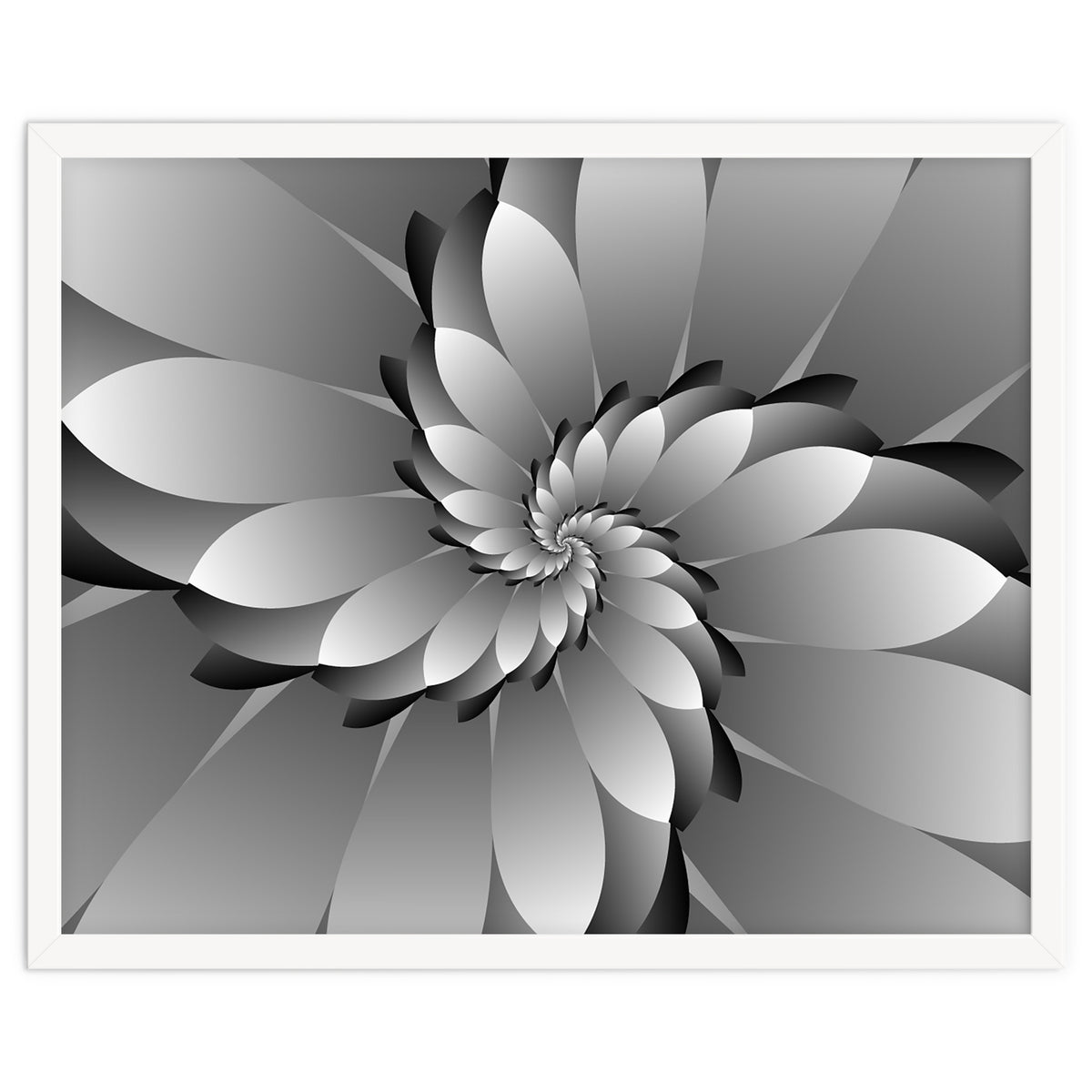 BLACK Floral 3D ART
