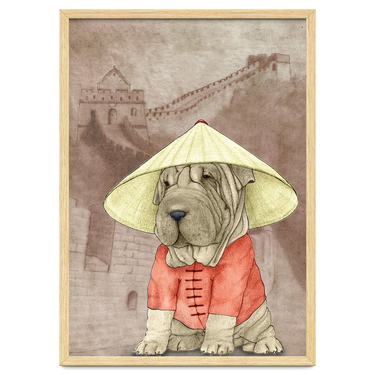 Sharpei With The Great Wall