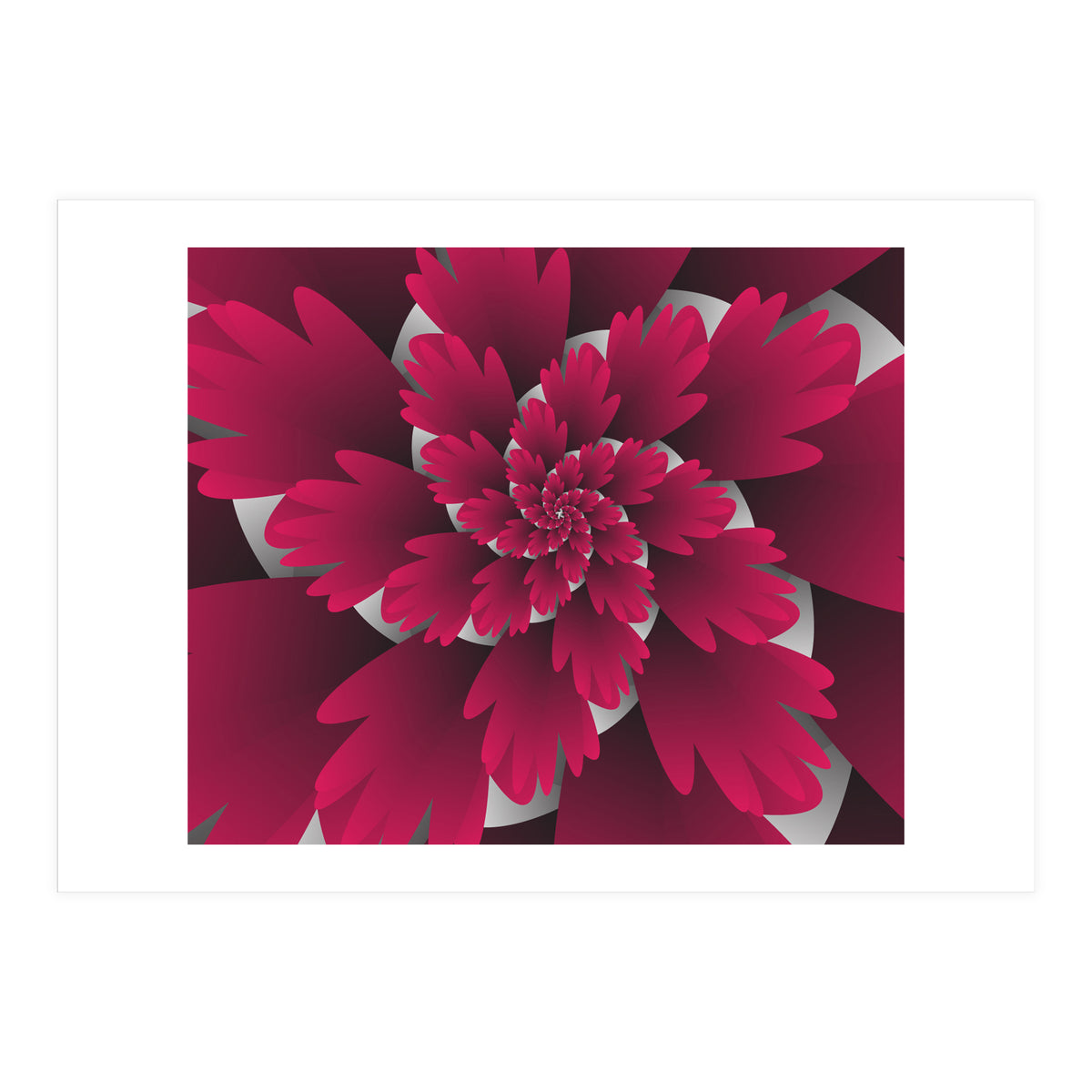 3D Pink Leaf Blooms (Print Only)