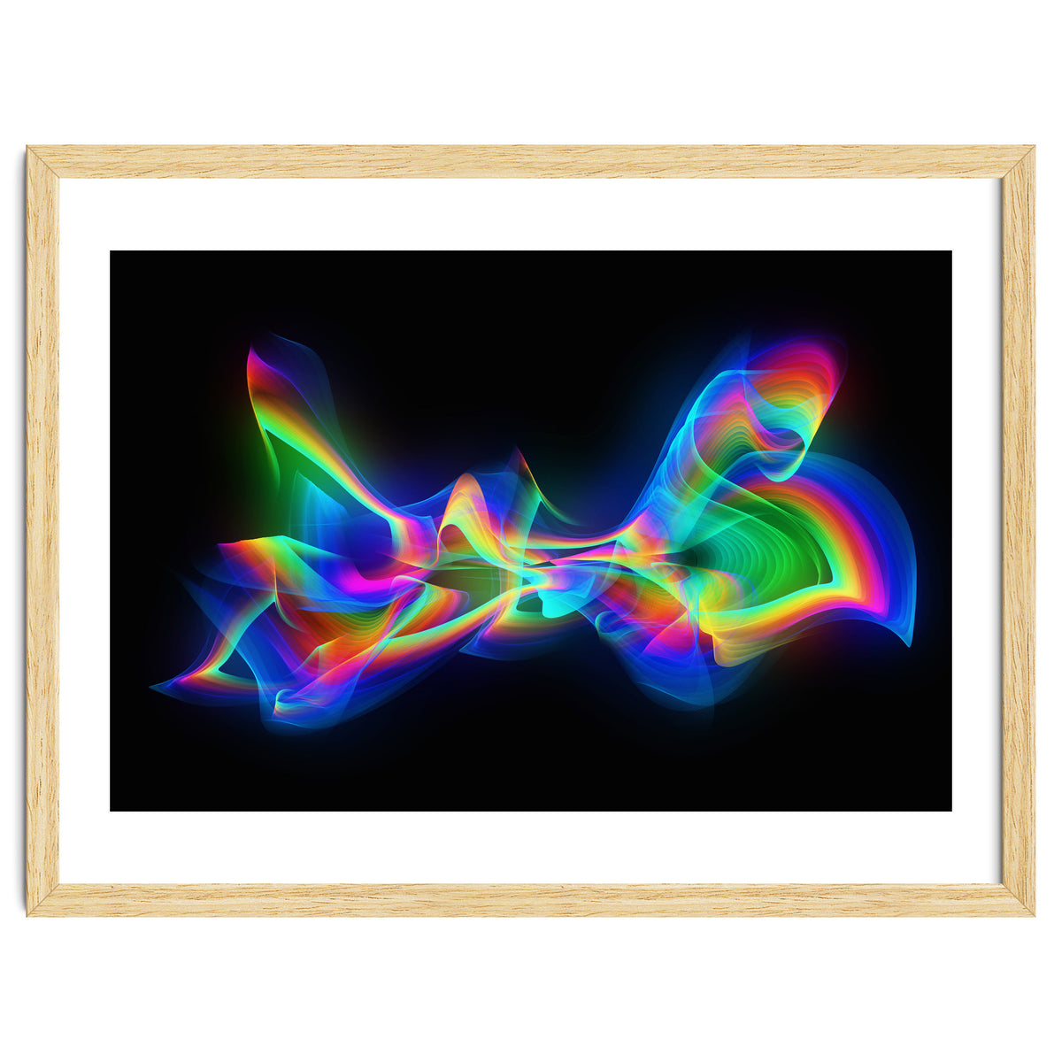 Abstract Colorful Flame Waves