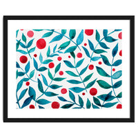 Watercolor Teal Branches