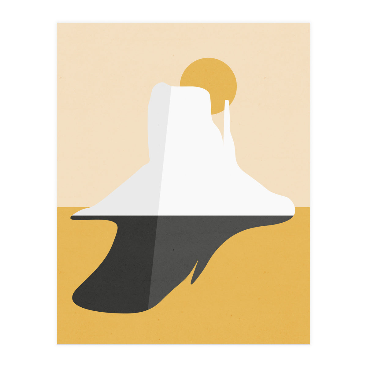 Abstract Mesa - Golden Desert (Print Only)