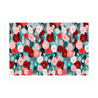 Abstract flower garden acrylic painting (Print Only)
