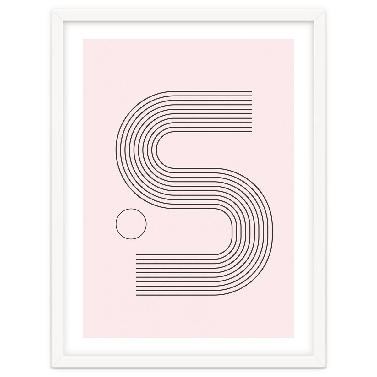 Rainbow Line Art Mid Century Modern