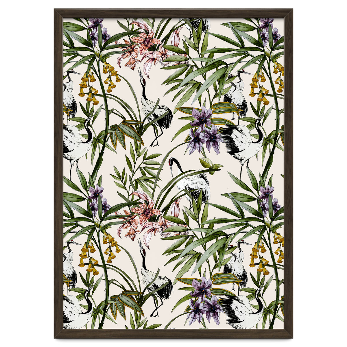 Asian crane pattern - 02