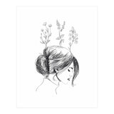 Hand Drawn Flower Girl (Print Only) thumbnail