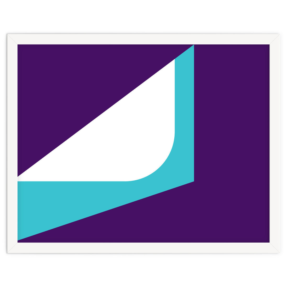 Geometric Shapes No. 22 - teal & purple