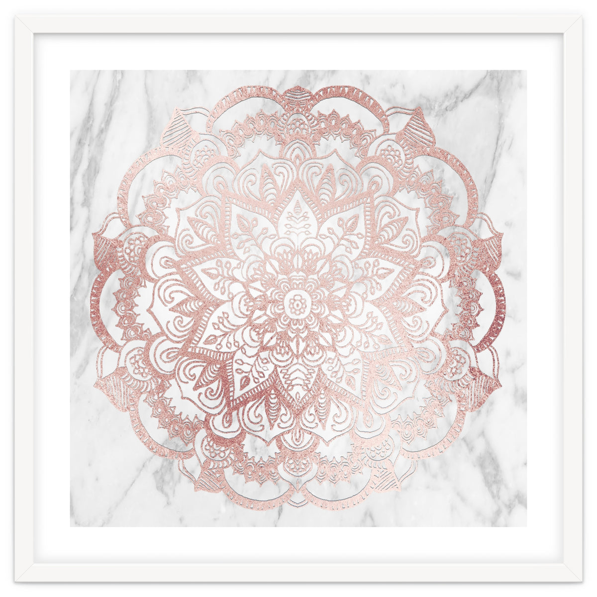 Rose Gold Mandala Star