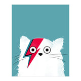 Doozal Cat Bowie White (Print Only) thumbnail