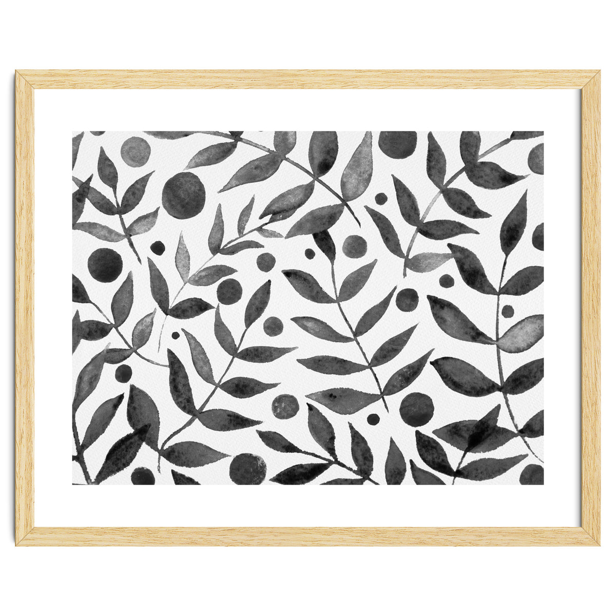 Watercolor Black Branches