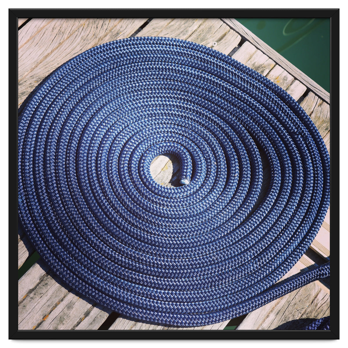 Blue rope coil