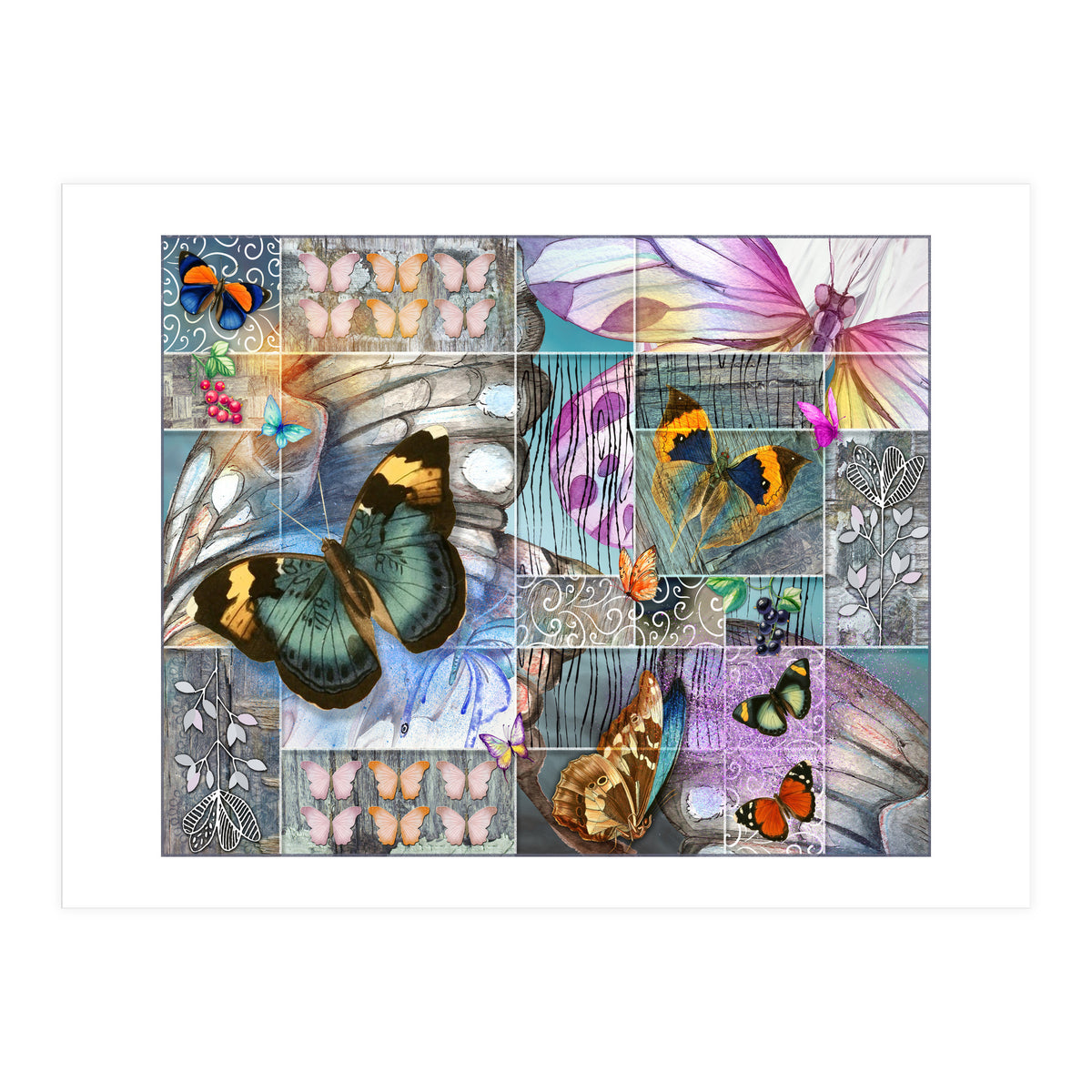 Butterfly Wings Collage (Print Only)