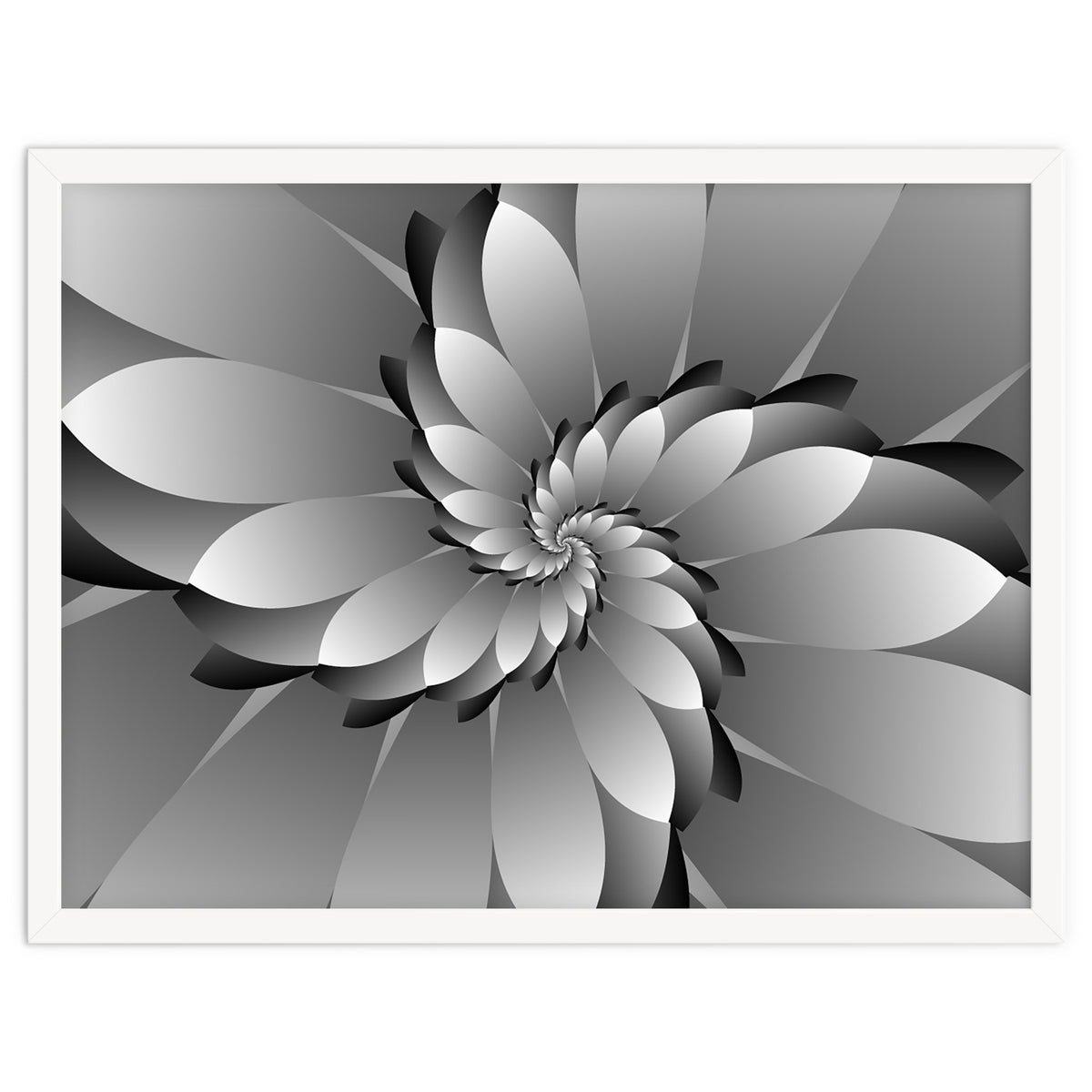 BLACK Floral 3D ART