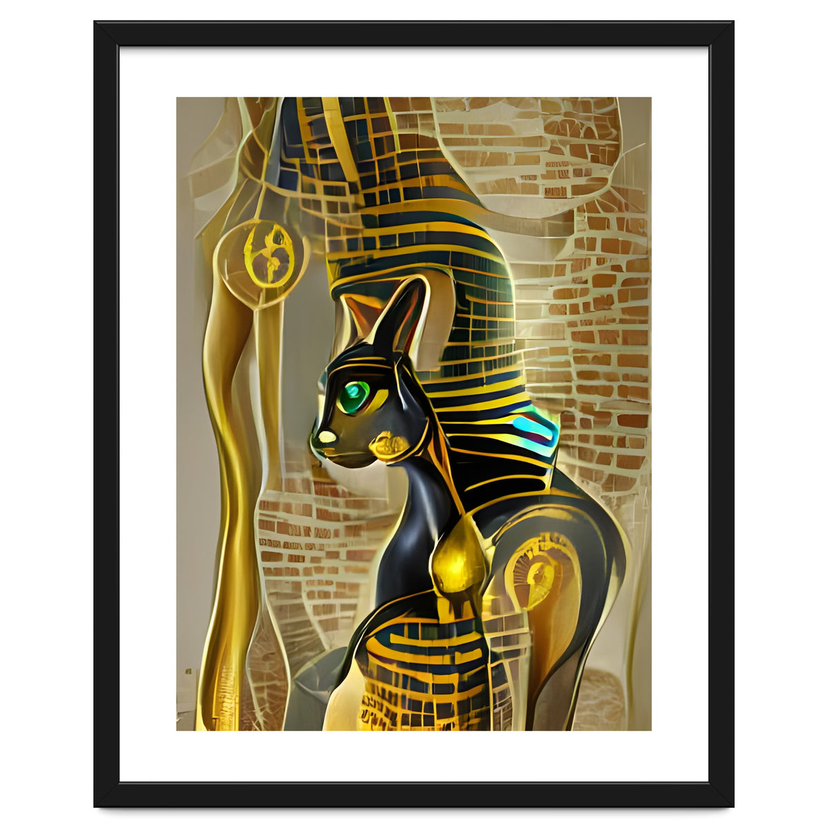 Ancient Egyptian Cat Goddess Bastet AI Art