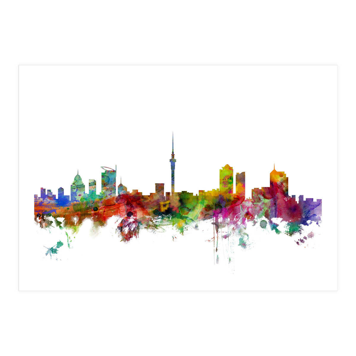 Auckland New Zealand Skyline (Print Only)