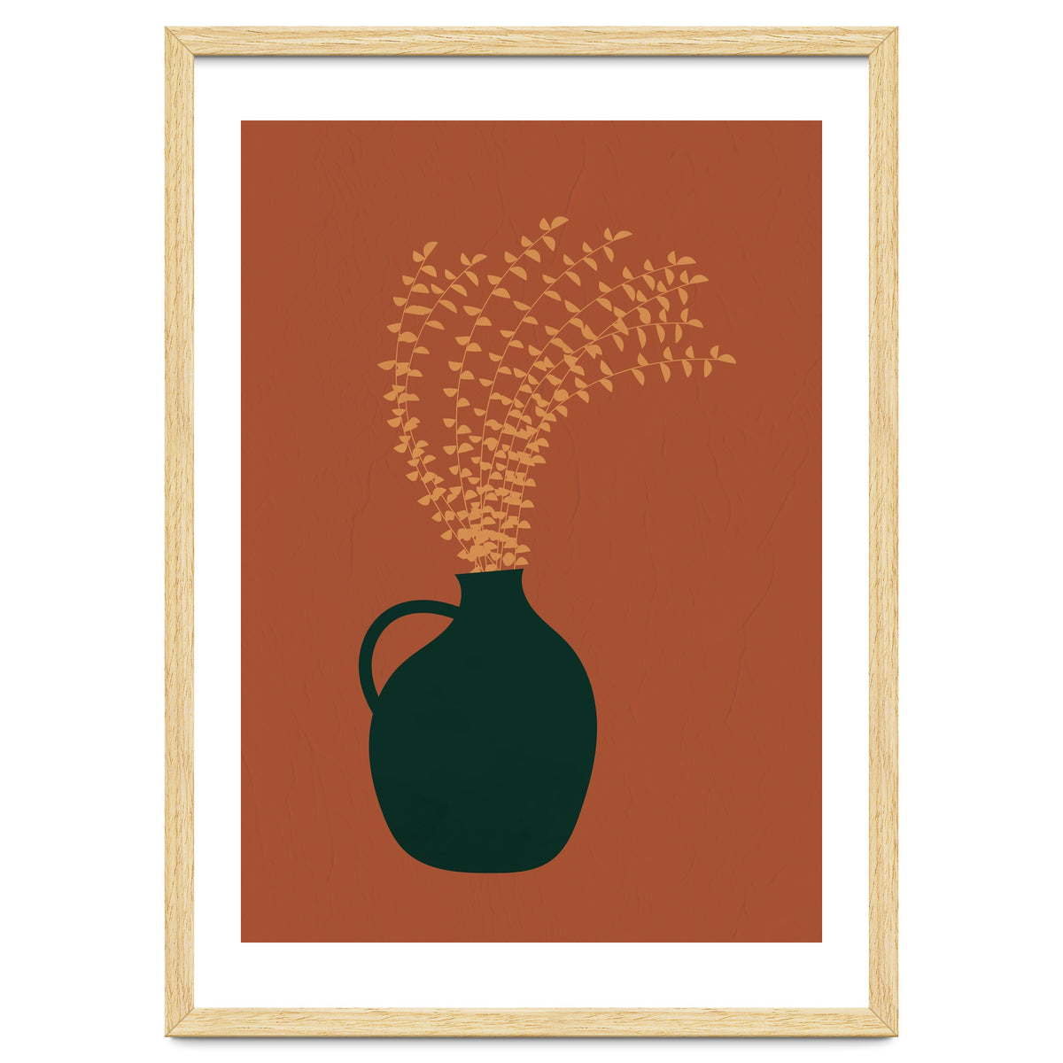 Terracotta Earth Tones Wall Decor Pottery Plant I