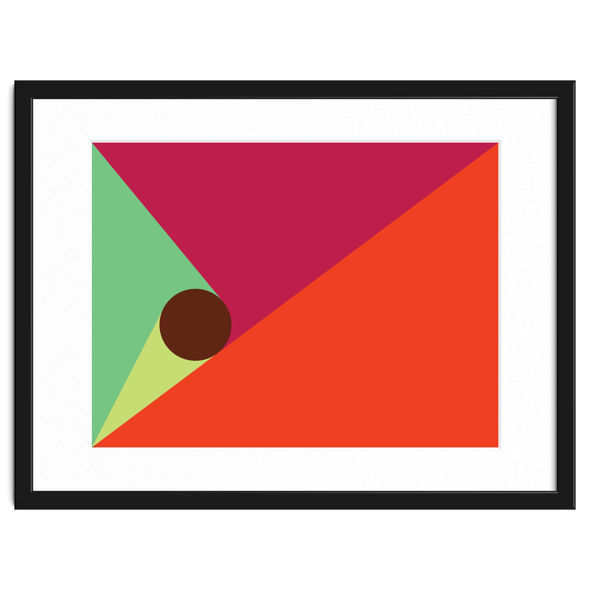 Geometric Shapes No. 25 - orange, mint & purple