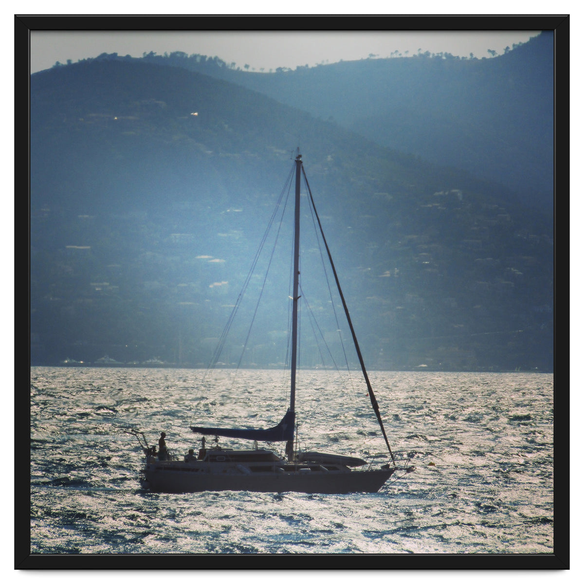 Sailing boat at sunset