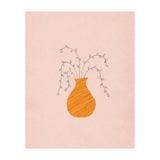 Pink and orange vase and plants (Print Only) thumbnail