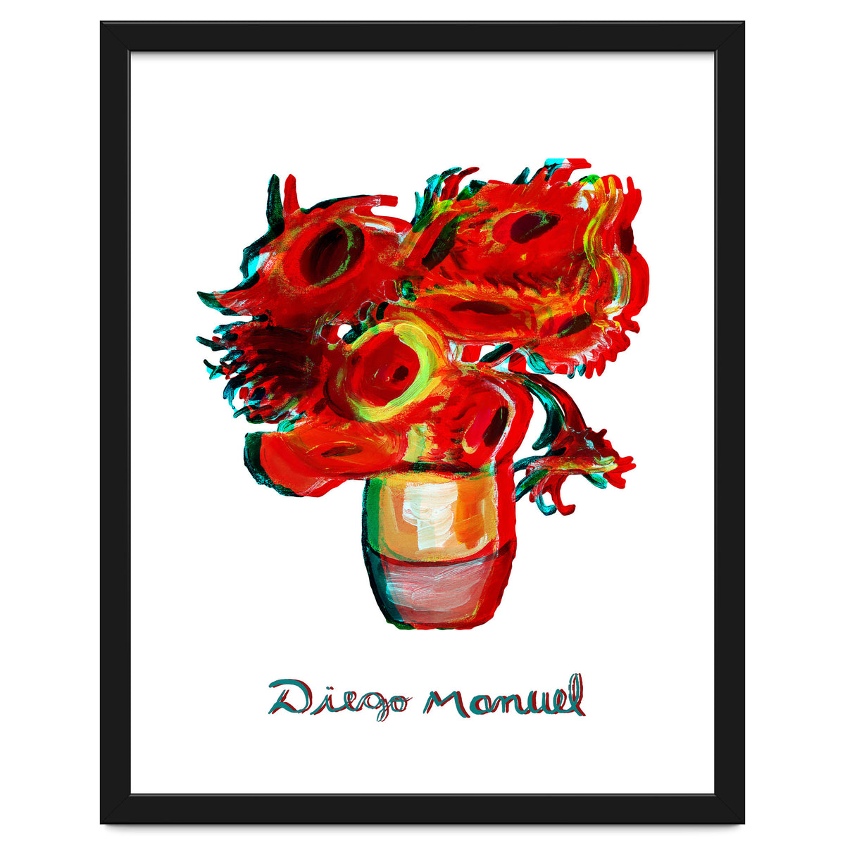 Florero Fondo Blanco 3d 2