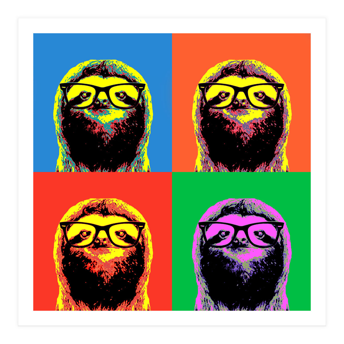 Four Colors Sloth (Print Only)