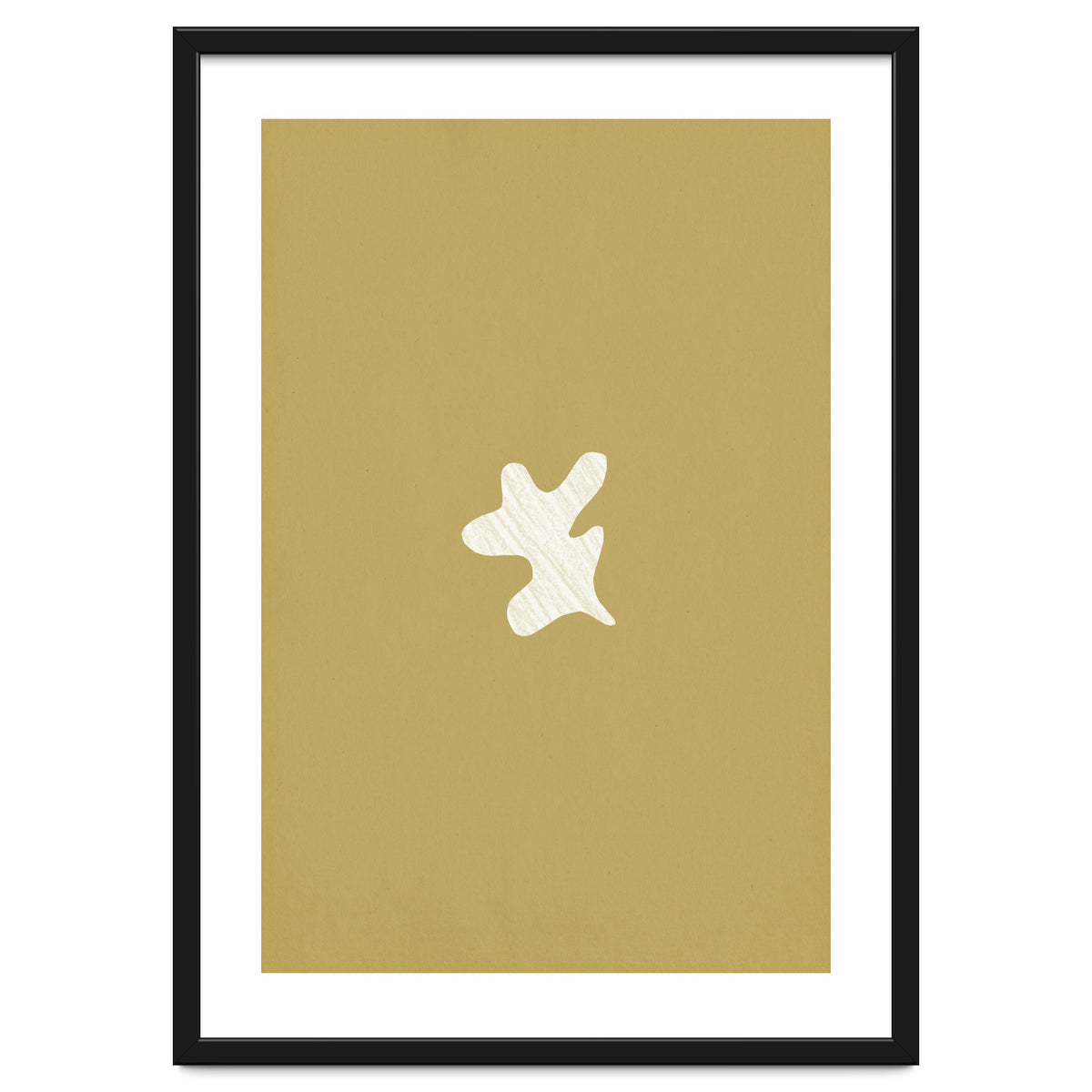 Olive green Matisse inspired shape