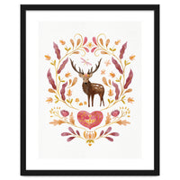 Floral Stag | Earthy Colours