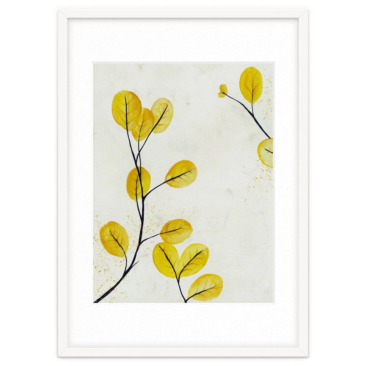 Golden birch leaves