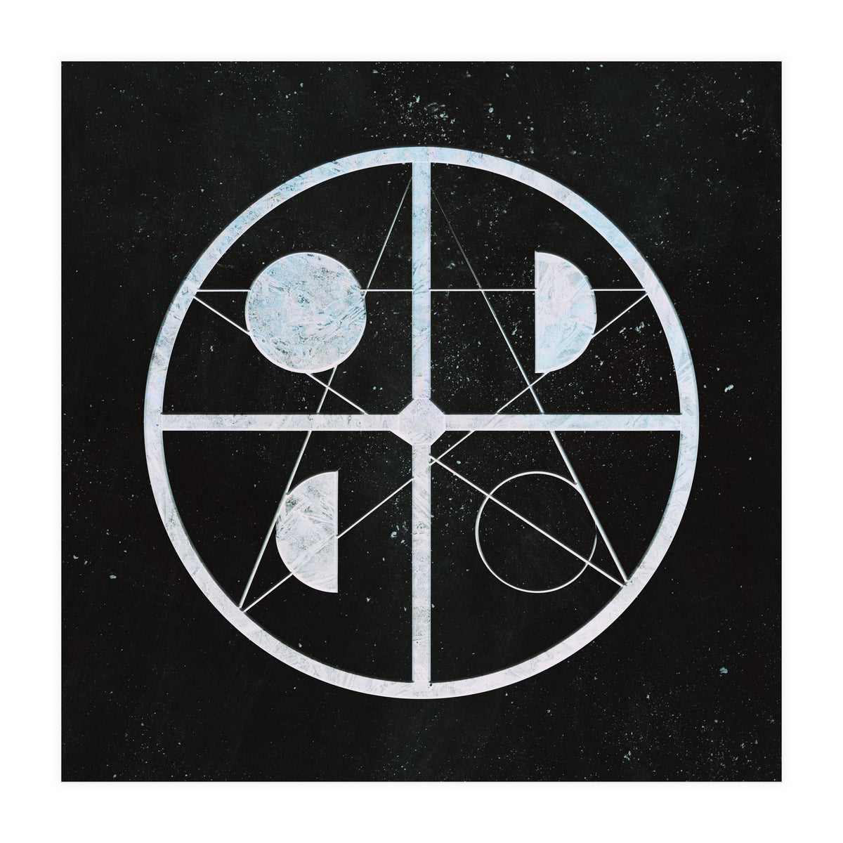 Pentagram moon phases (Print Only)