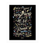 Anything you lose comes round in another form - Rumi Quote Typography (Print Only) thumbnail