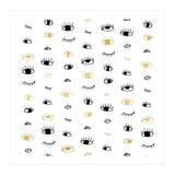 Gold and black eyes and lashes pattern (Print Only) thumbnail