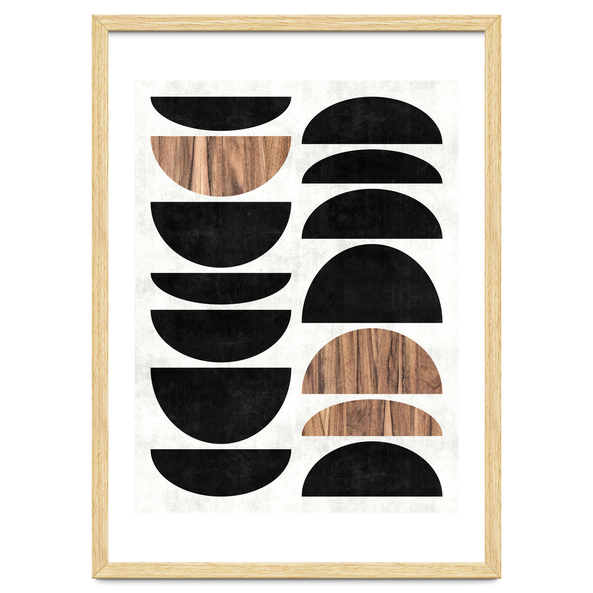 Mid-Century Modern Pattern No.7 - Concrete and Wood